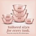 thumbnail image 4 of COOK WITH COLOR Glass Mixing Bowls with Lids, Borosilicate Mixing Bowl Set for Meal Prep, Pink, 12-Piece, 4 of 7