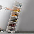 thumbnail image 3 of Magnetic Suction Sneaker Storage Box Transparent Basketball Shoes Shoe Box Collection Display Shoe Cabinet Clear, 3 of 8