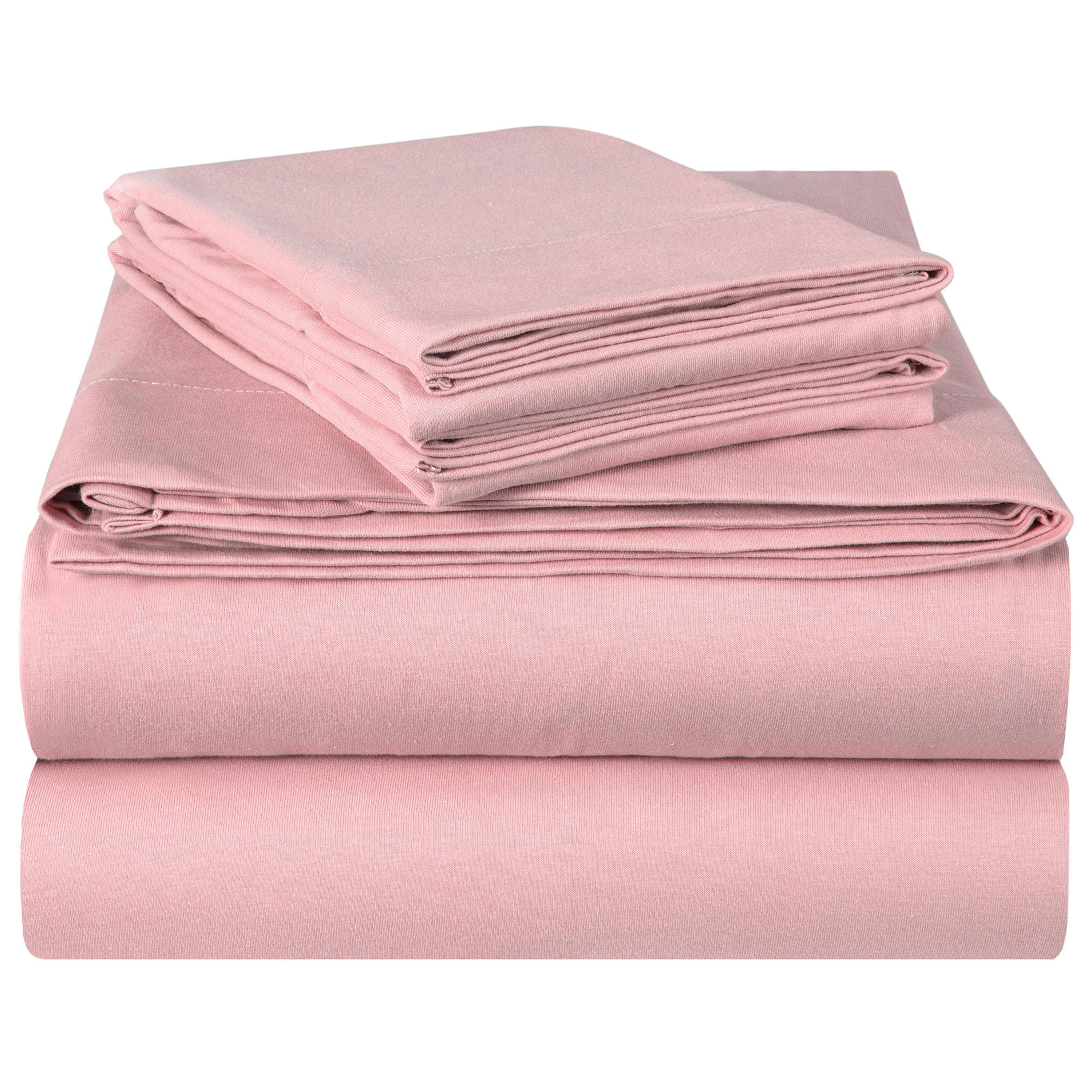 EnvioHome Quality Knit 100 Cotton Jersey Bed Sheet Set Full, Light