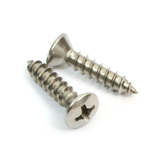 #8 x 5/8" Stainless Steel (100pc) Oval Head Wood Screws 18-8 (304) Stainless Choose Size & Type by Bolt Dropper