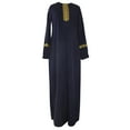 thumbnail image 4 of Womens under $10 2026 ! asdoklhq Ladies Dresses $5,Women Plus Size Print Abaya Jilbab Muslim Maxi Dress Casual Kaftan Long Dress, 4 of 5