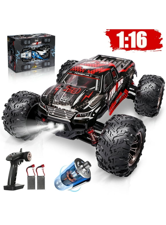 Hot Bee Remote Control Car 1:16 RC Cars 40+km/h 4WD Off Road Monster Truck with Lights Gift for Boys Kids and Adults