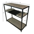 thumbnail image 2 of Eccostyle Solid Bamboo & Steel Frame Console Table W Wireless USB Charger - Brushed Gray, 2 of 5