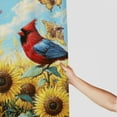 thumbnail image 3 of Patifu Cardinal Birds Sunflower Field Bathroom Shower Curtain Set 100% Polyester with Hooks 69"x72, 3 of 7