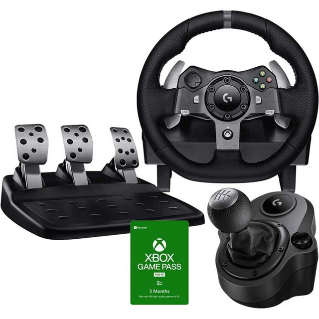 KIT Volante LOGITECH G920 Palanca Pedales Xbox One GAME PASS 3 meses PC G920