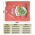 thumbnail image 5 of LNWH Red Cartoon Christmas Elf Pattern Throw Blanket, Fluffy Soft Cozy Bed Flange Plush Blankets, 60"x50", 5 of 8