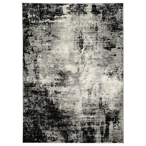 Signature Design by Ashley Contemporary Zekeman 7'10" x 10' Rug Black/Cream/Gray