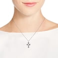 thumbnail image 6 of Faith Icon Cross Mother of Pearl Inlay Filigree Swirls Sterling Silver Necklace, 6 of 6