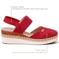 thumbnail image 3 of CHICVOMEY Casual Wedge Heels for Women Sandals Clogs for Women Platform Sandals with Adjustable Elastic Ankle Strap, 3 of 9