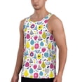 thumbnail image 2 of Xecao Doodle Fruits Men's Tank Top Workout Quick Dry Sleeveless Gym Jogging Muscle Shirts Summer Swim Beach Tops, 2 of 9