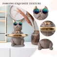 thumbnail image 2 of Btafrte Caja Almacenamiento Bulldog Con Escritorio Resina Paleta para El (gris), 2 of 7