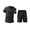 Black A, variant on Men's Workout Set Gym Shorts Shirt Athletic Set Gym Clothing Quickly Dry Men Suits High Stretch Training Cycling Running Set