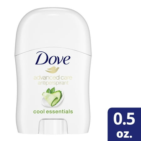 Dove Advanced Care Travel Sized Antiperspirant Deodorant Stick Cool Essentials, 0.5 Oz.