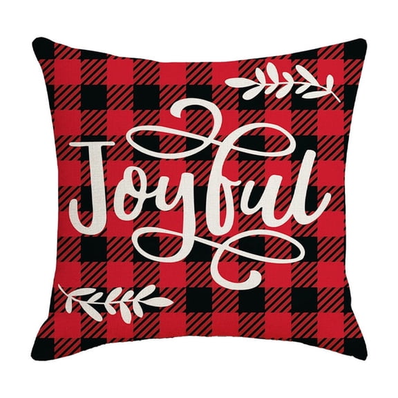 Christmas Decorative Throw Pillow Covers Christmas Holiday Xmas Square Cushion Covers Merry Christmas Trees Red Snow flakes Deer Outdoor Couch Sofa Home Pillow Cases