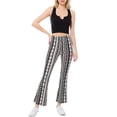 thumbnail image 6 of MixMatchy Women's Elastic Band High Waist Pattern Print Flare Leggings, 6 of 6