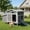 Gray+Free-Range Door, variant on Aukfa 70" Large Chicken Coop Wooden 4 Nesting Boxes Chicken Cage for Outdoor, Backyard, Green