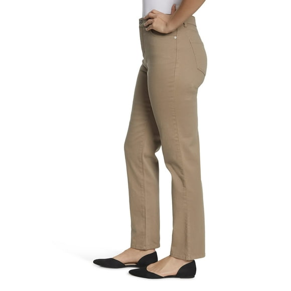 Gloria Vanderbilt Women's Amanda Classic High Rise Tapered Jean, Hazelnut, 10 Petite Short