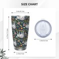 thumbnail image 4 of Salouo Cute Sloth Print 20oz Tumbler with Lid,Stainless Steel Vacuum Insulated Tumbler Durable Insulated Coffee Mug Thermal Cup with Splash Proof Sliding Lid-Straw Three-piece Set, 4 of 8