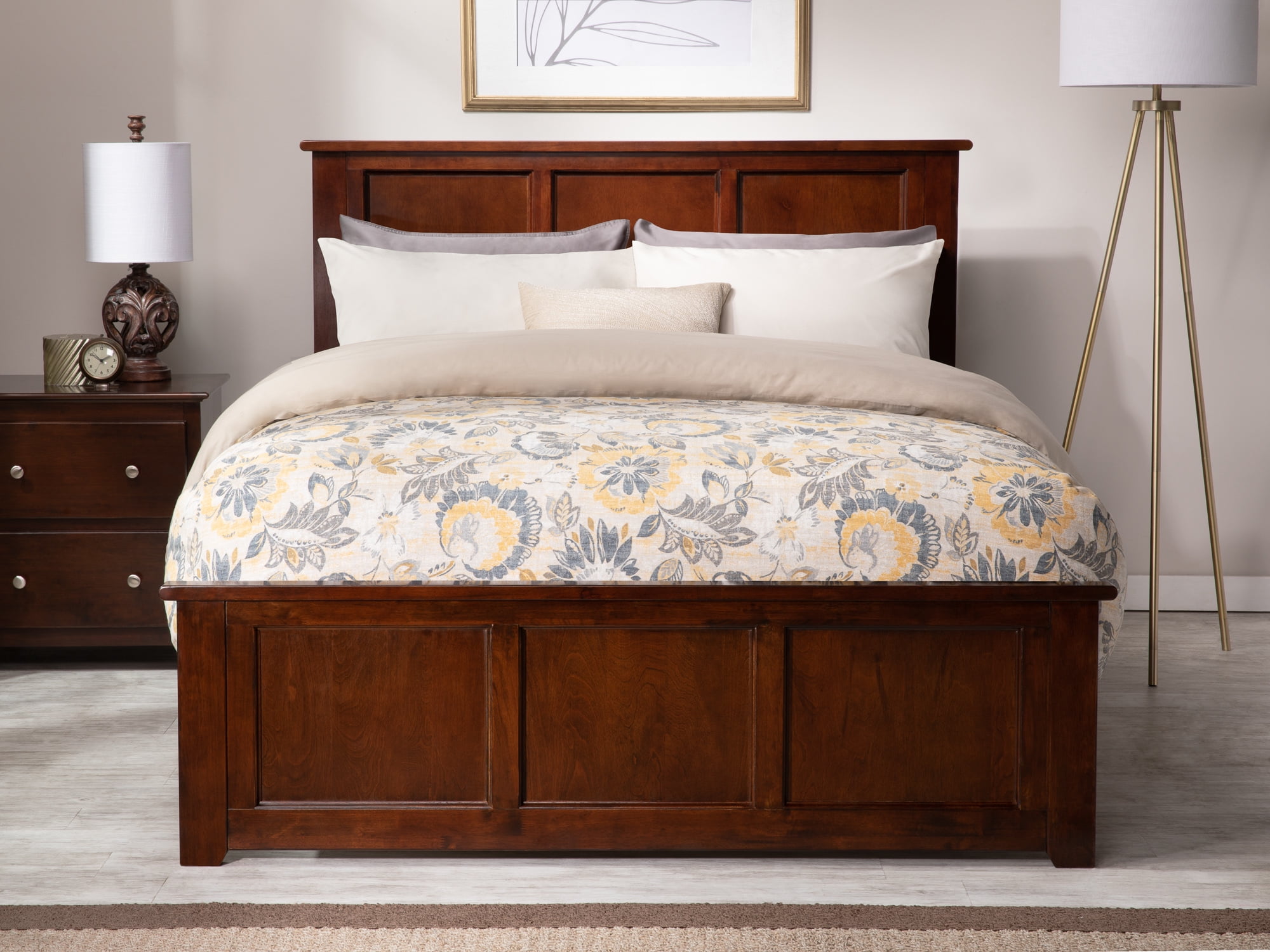 Atlantic Furniture Madison Kopfteil – Walnuss-Optik, Für Full-Size Betten | Traditionelles Design Aus Umweltfreundlichem Hartholz