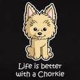 thumbnail image 3 of CafePress - Life Is Better With A Chorkie Women's Dark T Shirt - Women's Traditional Fit Dark T-Shirt, 3 of 4