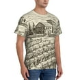 thumbnail image 2 of Vsdgher Vineyard Landscape Print Men's Dry Fit Mesh Athletic Shirts Moisture Wicking Tennis T-Shirt Tops, 2 of 9