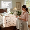 thumbnail image 4 of Oggfader Heavy Duty Cotton Storage Bag with Reinforced Handles, Khaki L - Double Zipper, Collapsible Reusable for Clothing Bedding Moving College Dorm, 4 of 8