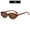 C4-Leopard Frame Tea, variant on Fashionable Korean Version of New Cat Eye with Small Frames, Retro and Trendy, Versatile Street Photography, Resistant, Women's Glasses