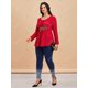 thumbnail image 4 of Camiseta de Aplicación de Flor de Talla Grande Rosegal  Mangas largas de talla grande, 4 of 5
