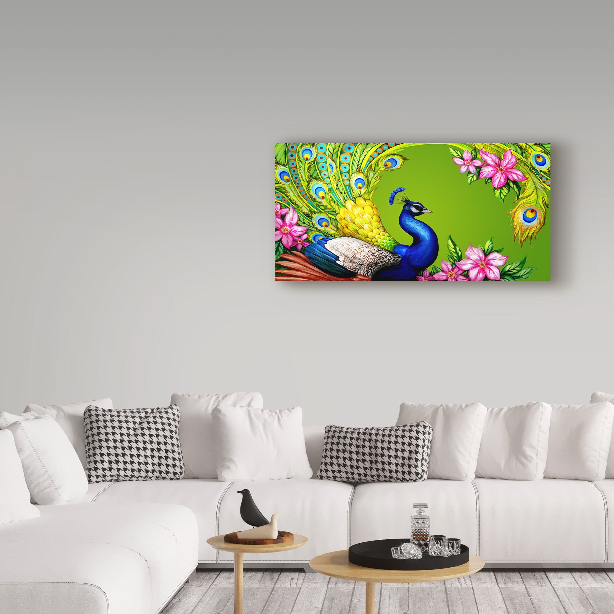 Trademark Fine Art 'Gorgeous Peacock' Canvas Art by Maria Rytova