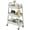 Green, variant on CONCETTA 3-Tier Utility Rolling Cart, Metal Mobile Storage Rack with Lockable Castors for Office, School, Bathroom, Green
