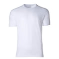 thumbnail image 2 of CECEBA Hombres Camiseta americana, paquete de 2 - cuello redondo, manga corta, algodón, uni Blanco 4XL (4X-Large), 2 of 3