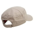 thumbnail image 4 of Barber Man Embroidered Garment Washed Adjustable Army Cap - Khaki OSFM, 4 of 5