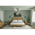 thumbnail image 3 of Christian 49" King Bed Frames with Headboard, Rustic, Solid Wood, Dark Brown, 3 of 15