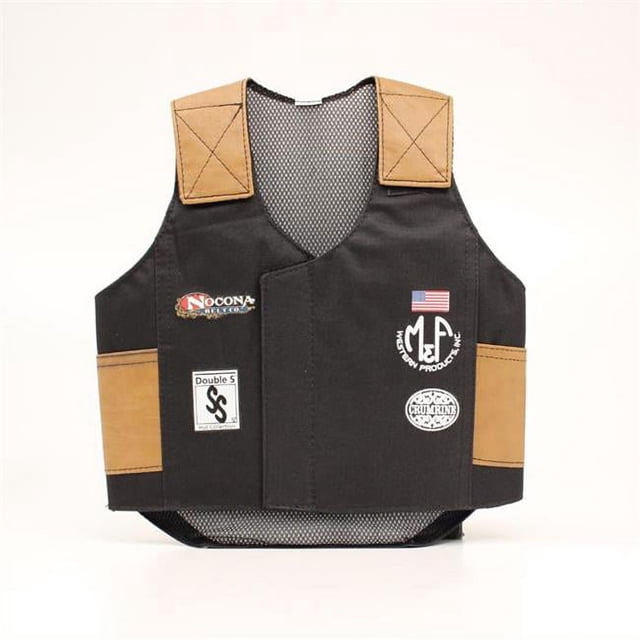 Big Time Rodeo 5056401-L Youth Costume Bull Rider Vest, Black - Large