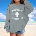 thumbnail image 2 of shqvo My Lifeguard Walks On Water - Matthew 14-22:32 Christian Pullover Jesus Hoodies for Girls, 2 of 4