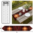 thumbnail image 3 of Abstract Burnt Orange Table Runner Linen Burlap Table Runner 36 Inches Small Infinite Tunnel Modern Art Dresser Scarves for Kitchen Island Coffee Dining Room Party Wedding Holiday Decoration 13"x36", 3 of 8