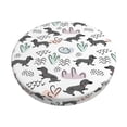 thumbnail image 2 of Lsque Dachshund Dog Puppy Round Bar chair cushion covers Velvet Fabric Premium Comfort Protects from Scratches and Stains for 14-17 Inch Chair- 14 inch, 2 of 7