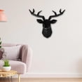 thumbnail image 5 of 3D Resin Deer Head Sculpture Wall Mounted Elk Animal Statue Figurines Decors Black, 5 of 7