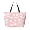 thumbnail image 2 of Xecao Rabbit And Cloud for versatile beach bag for women includes zipper pockets and waterproof material, ideal for vacations and adventures., 2 of 7