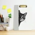 thumbnail image 2 of FORMRS Acrylic Clipboard with Low Profile Clip Standard A4 Letter Size, 12.5" x 9", Black Cute Cat, 2 of 8