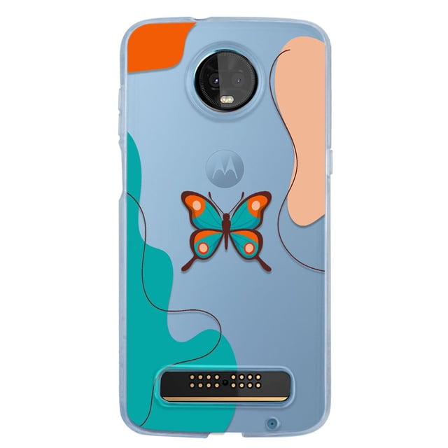 Funda para Moto Z3 Play InstaCase Protector para Moto Z3 Play Antigolpes Case Mariposa