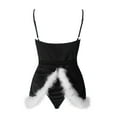 thumbnail image 5 of HAXMNOU Women Ladie Lingerie Christmas Red Santa Fancy Dress Underwear Christmas Jumpsuits Pajamas Lingerie Black XL, 5 of 7