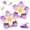 2*Purple, variant on Magnetic Flower Bag Clips 10Pcs, 3D Lotus Sealing Clips for Food, Fridge Magnet Note Holders for Kitchen & Office