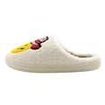 thumbnail image 5 of PacificPlex Womens Fuzzy Preppy Smile Slippers Retro Cozy Comfy Plush Warm Slip-on Happy Face Slippers Casual Indoor Soft Fluffy, 5 of 5