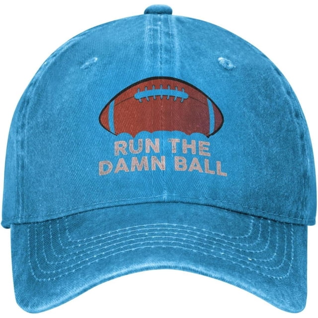 Football Hat Run The Damn Ball Hat for Men Baseball Hats Adjustable Cap