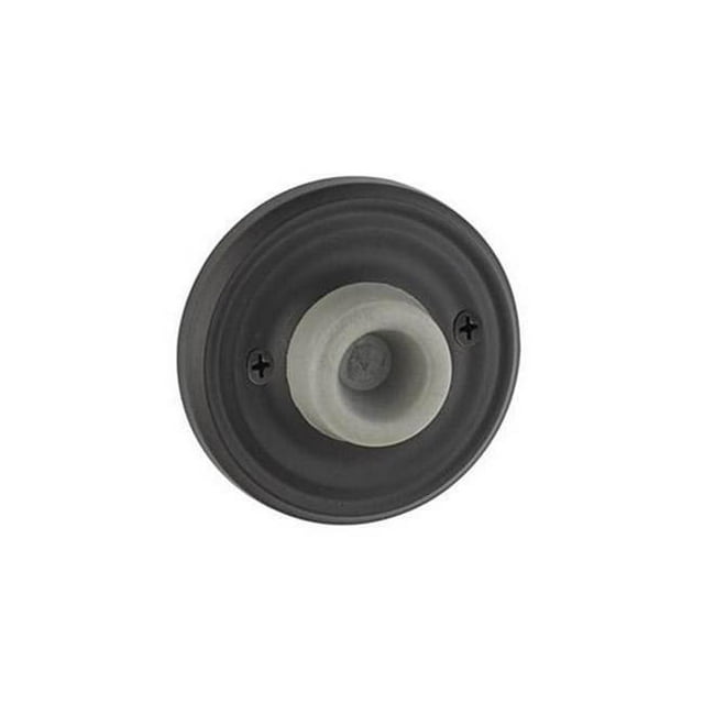 Emtek 2255US19 Regular Rosette Brass Wall Bumper, Flat Black