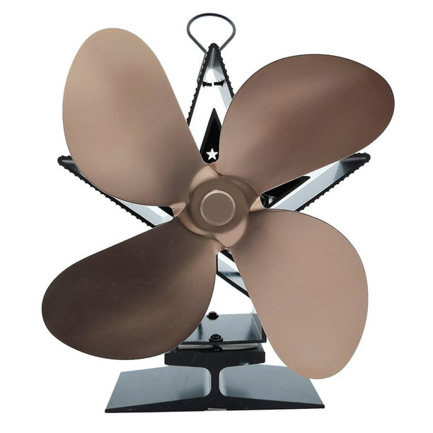 Thermal Power Fireplace Fan Heat Powered Wood Stove Fan Four-leaf Fans