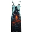 thumbnail image 5 of Halloween Scary Night Full Moon Sleeveless Dress Women's Luxury Party Dress Birthday Dresses for Women, 5 of 7