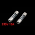 thumbnail image 3 of 250V 15A 5 x 20mm Transparent Quick Acting Fast Blow Type Glass Tube Fuse 100pcs, 3 of 5