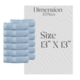thumbnail image 2 of Home Weavers  Elegance Essentials 550GSM Cotton Zero Twist Super Absorbent Wash Cloth Set of 12 13"x13" - Blue, 2 of 5